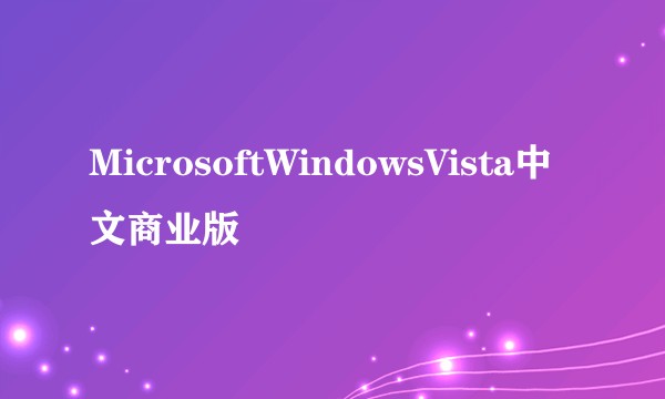 MicrosoftWindowsVista中文商业版
