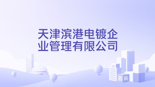 天津滨港电镀企业管理有限公司