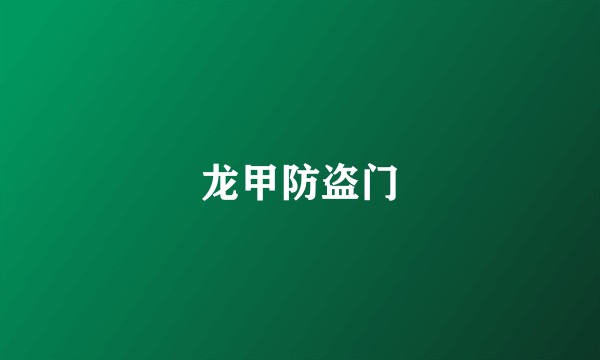 龙甲防盗门