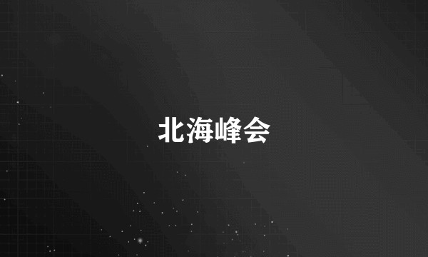 北海峰会