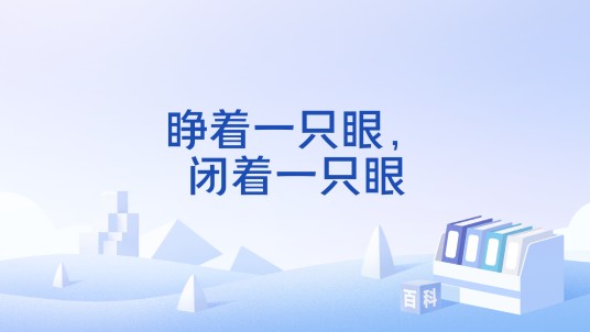 睁着一只眼，闭着一只眼