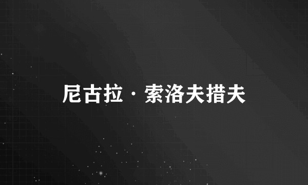 尼古拉·索洛夫措夫