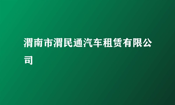 渭南市渭民通汽车租赁有限公司