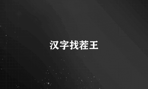 汉字找茬王