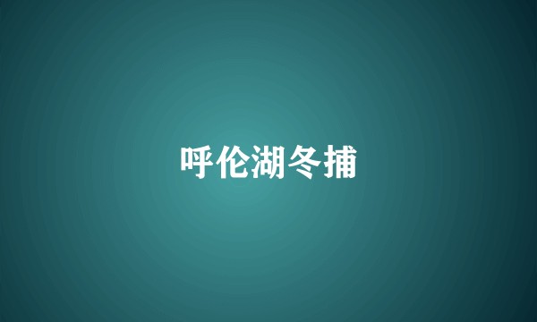 呼伦湖冬捕