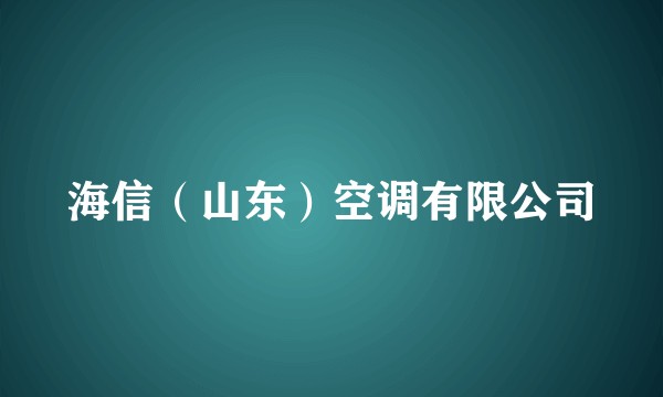 海信（山东）空调有限公司
