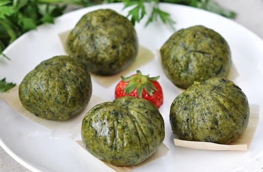 艾草清明茶巾团