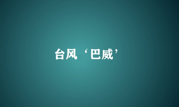 台风‘巴威’