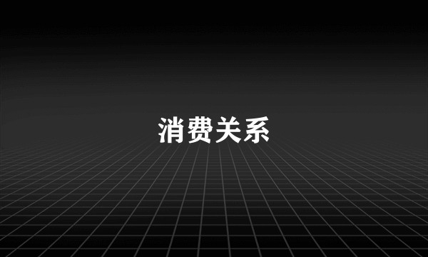 消费关系