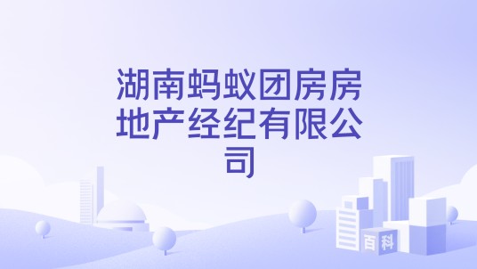 湖南蚂蚁团房房地产经纪有限公司