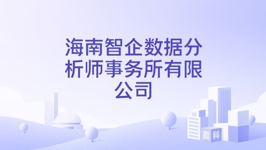 海南智企数据分析师事务所有限公司