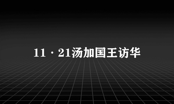 11·21汤加国王访华