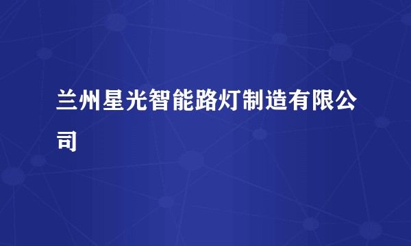 兰州星光智能路灯制造有限公司