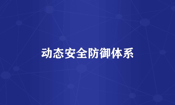 动态安全防御体系