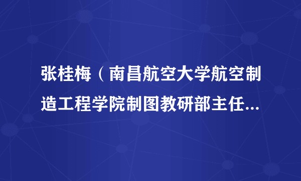 张桂梅(南昌航空大学航空制造工程学院制图教研部主任,教授。)