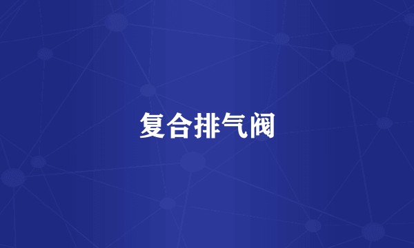 复合排气阀