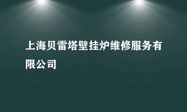 上海贝雷塔壁挂炉维修服务有限公司