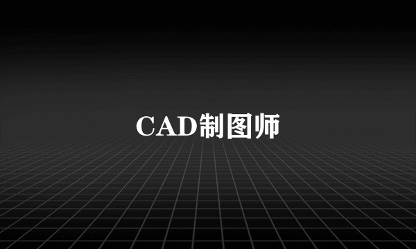CAD制图师