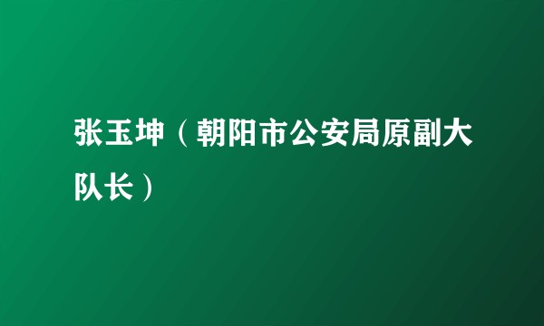 张玉坤（朝阳市公安局原副大队长）