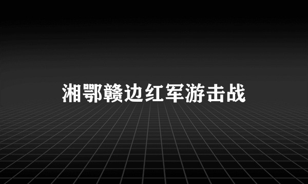 湘鄂赣边红军游击战