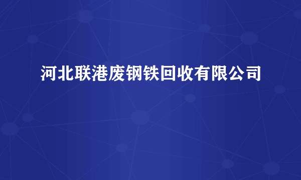 河北联港废钢铁回收有限公司