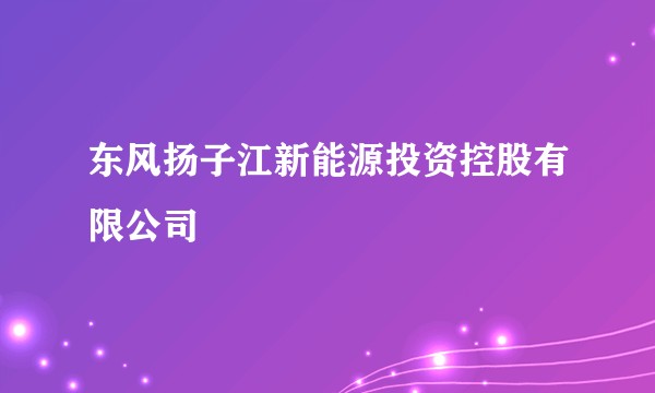 东风扬子江新能源投资控股有限公司