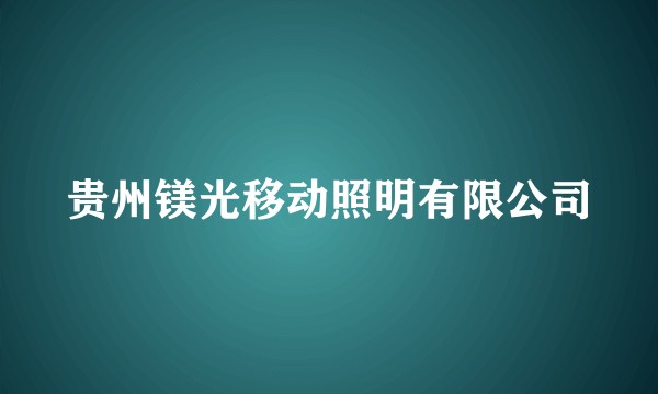 贵州镁光移动照明有限公司