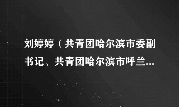 刘婷婷（共青团哈尔滨市委副书记、共青团哈尔滨市呼兰区委书记）