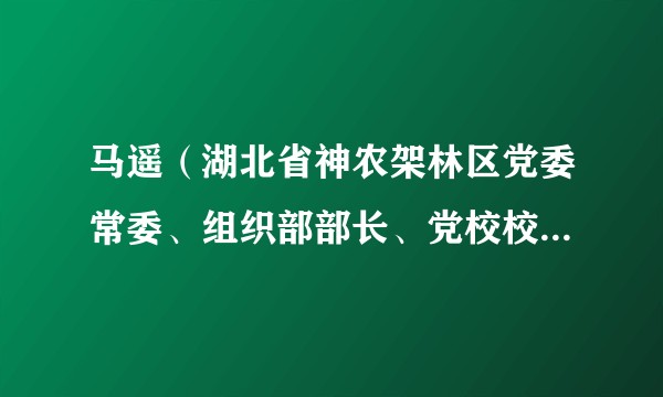 马遥（湖北省神农架林区党委常委、组织部部长、党校校长、总工会主席、直属机关工委书记）