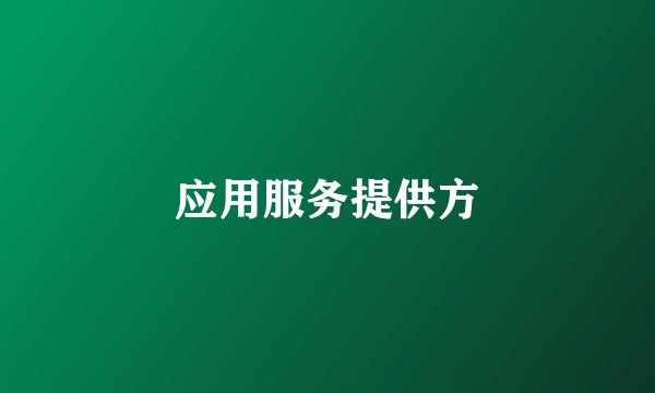 应用服务提供方