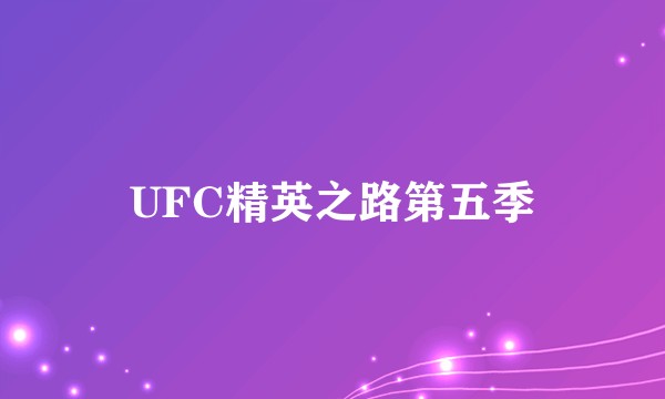 UFC精英之路第五季