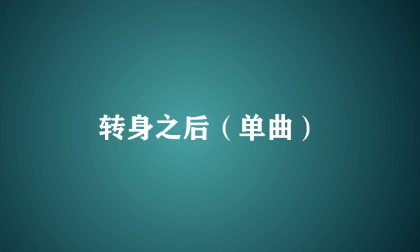 转身之后（单曲）