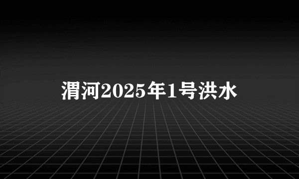 渭河2025年1号洪水