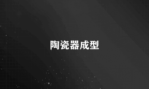 陶瓷器成型
