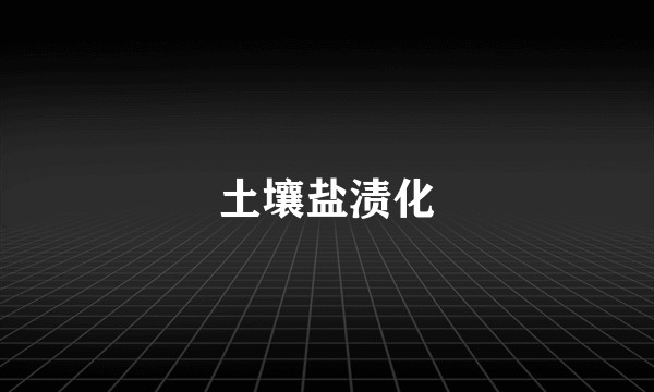 土壤盐渍化