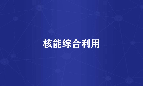 核能综合利用