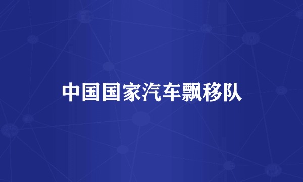 中国国家汽车飘移队
