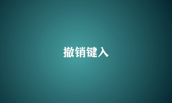 撤销键入
