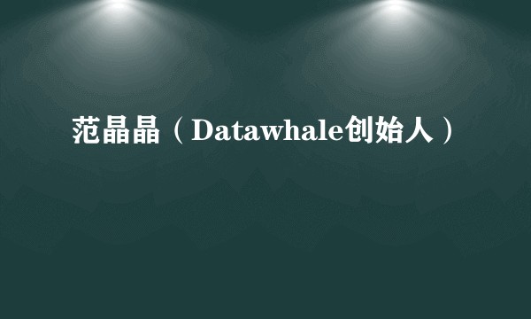 范晶晶（Datawhale创始人）