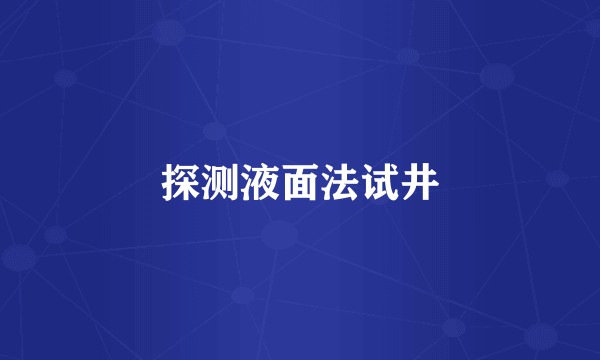 探测液面法试井