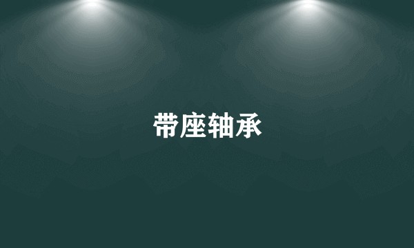 带座轴承
