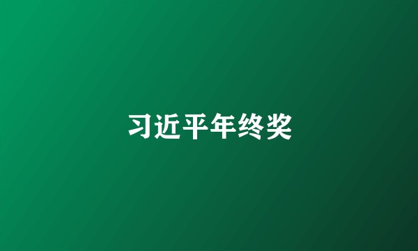 习近平年终奖