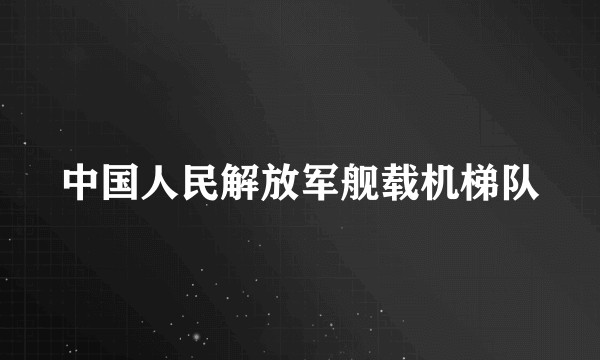 中国人民解放军舰载机梯队