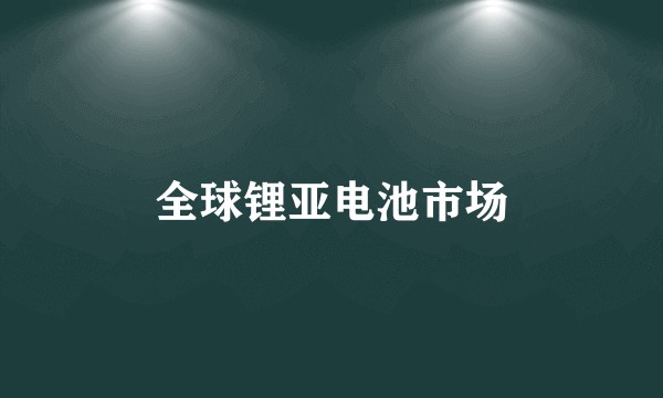 全球锂亚电池市场