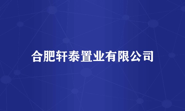 合肥轩泰置业有限公司