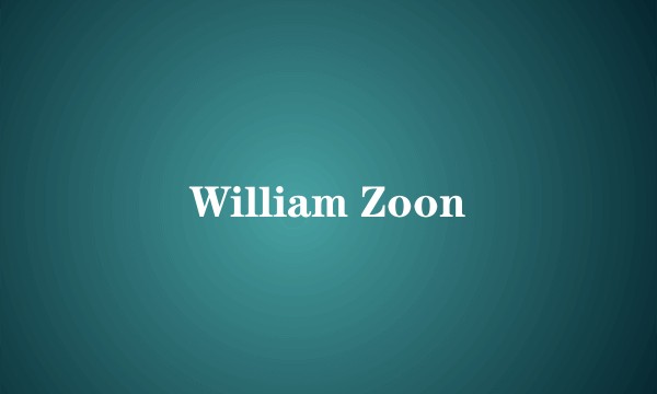 William Zoon