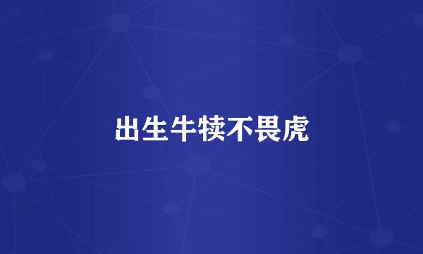 出生牛犊不畏虎