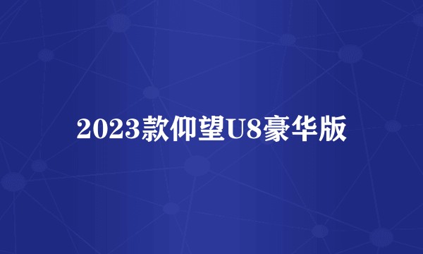 2023款仰望U8豪华版