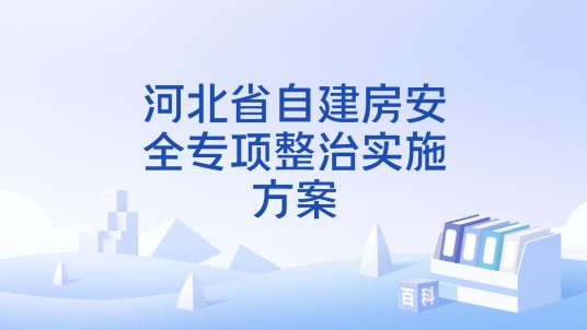 河北省自建房安全专项整治实施方案