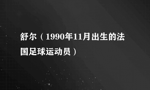 舒尔（1990年11月出生的法国足球运动员）